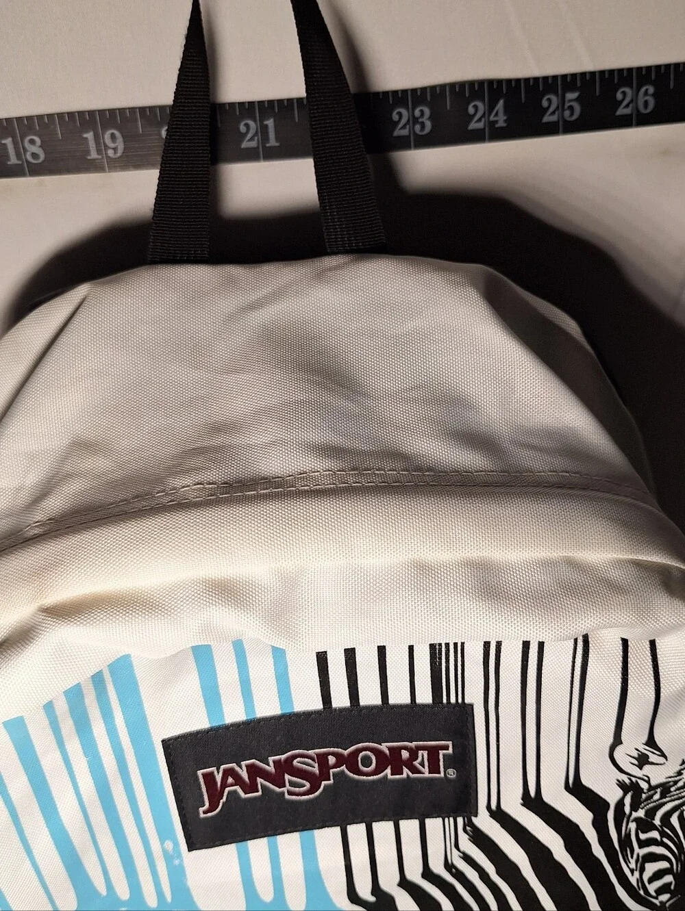Jansport Backpack, Zebra, Black Blue White